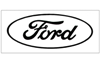 Ford Oval Logo Decal - Open Style - 10" Tall